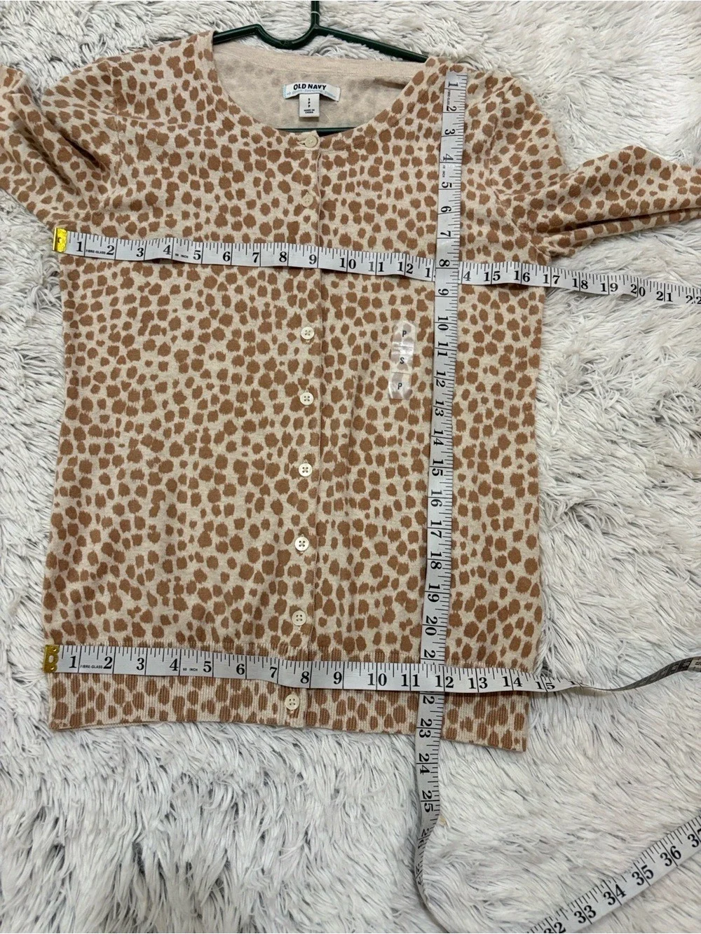 Old Navy Animal Print Cardigan Sweater Small NWT Button Front Lightweight